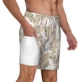 thumbnail image 3 of Picia Retro Bunny Flower pattern Mens Swim Trunks with Compression Liner Stretch Beach Shorts Quick Dry with Zipper Pockets No-Chafing Board Shorts-Small, 3 of 9
