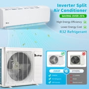 Ktaxon 12000BTU Wifi Enabled 21SEER2 115V Smart Split Type Inverter Air Conditioners with Heating Function