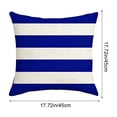 thumbnail image 3 of Striped Throw Pillow Covers,Waterproof Easily Maintain for Indoor Living Rooms Bedrooms Outdoor Courtyards Balconies Blue, 3 of 6
