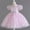 Pink, variant on Flower Girl Dress V-Back Ruffle Sleeve Dresses Girls Tulle Dress for Wedding First Communion with Bow-Knot 4T-12T