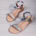 thumbnail image 5 of Summer Plus Size Casual Women's Elastic Beach Wedge Sandals Summer Sandals Blue 38, 5 of 8