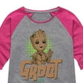 thumbnail image 3 of Marvel Guardians of the Galaxy - Baby Groot - Toddler And Youth Girls Shirt Tail Raglan, 3 of 5