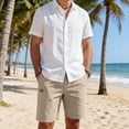 thumbnail image 6 of Havenre Men's Casual Cotton Shorts Summer Beach Vacation Short Pants Lightweight Drawstring Elastic Waist Chino Golf Shorts with Pockets Khaki XL, 6 of 10
