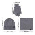 thumbnail image 3 of FYEGRE Children's Winter Hat Scarf Gloves Set Fashionable Outdoor Warm Three Piece Accessory Kit for Cold Weather Red One Size, 3 of 7