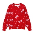 thumbnail image 5 of BXJX Girls Christmas Sweaters Size 10-12, Knit Fall Winter Crew Neck Cute Pullover Xmas Tops, 5 of 6