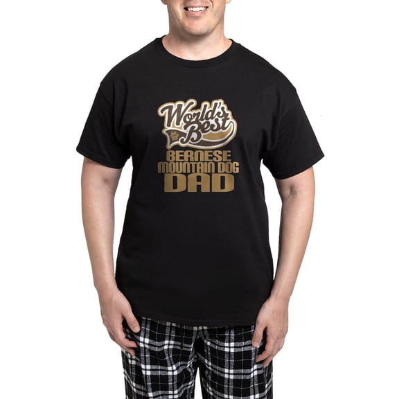 CafePress - Bernese Mountain Dog Dad Men's Dark Pajamas - Men's Dark Loose Fit Cotton Pajama Set