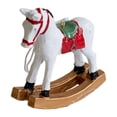 thumbnail image 1 of Estatua de caballo de Navidad, decoración de mesa, recuerdos de fiesta, coleccionables, figura de caballo Blanco, 1 of 9