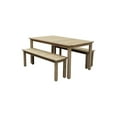 thumbnail image 5 of Felix 3 Piece Modern Dining Set, Natural Brown Acacia Wood Frame, 6 Seater- Saltoro Sherpi, 5 of 6
