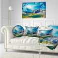 thumbnail image 3 of Designart Sunset over Alpine Lakes - Landscape Photography Throw Pillow - 12x20, 3 of 5