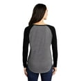 thumbnail image 2 of Sport-Tek Ladies PosiCharge Long Sleeve Tri-Blend Wicking Scoop Neck Raglan Tee LST400LS, 2 of 4