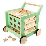 Small Foot Wooden Toys Premium Pastel Wooden Baby Walker and Move It! Playcenter