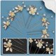 thumbnail image 1 of Houderco 6Ud Pasadores De De Dorados Con Floral Para Fiesta Y, 1 of 8