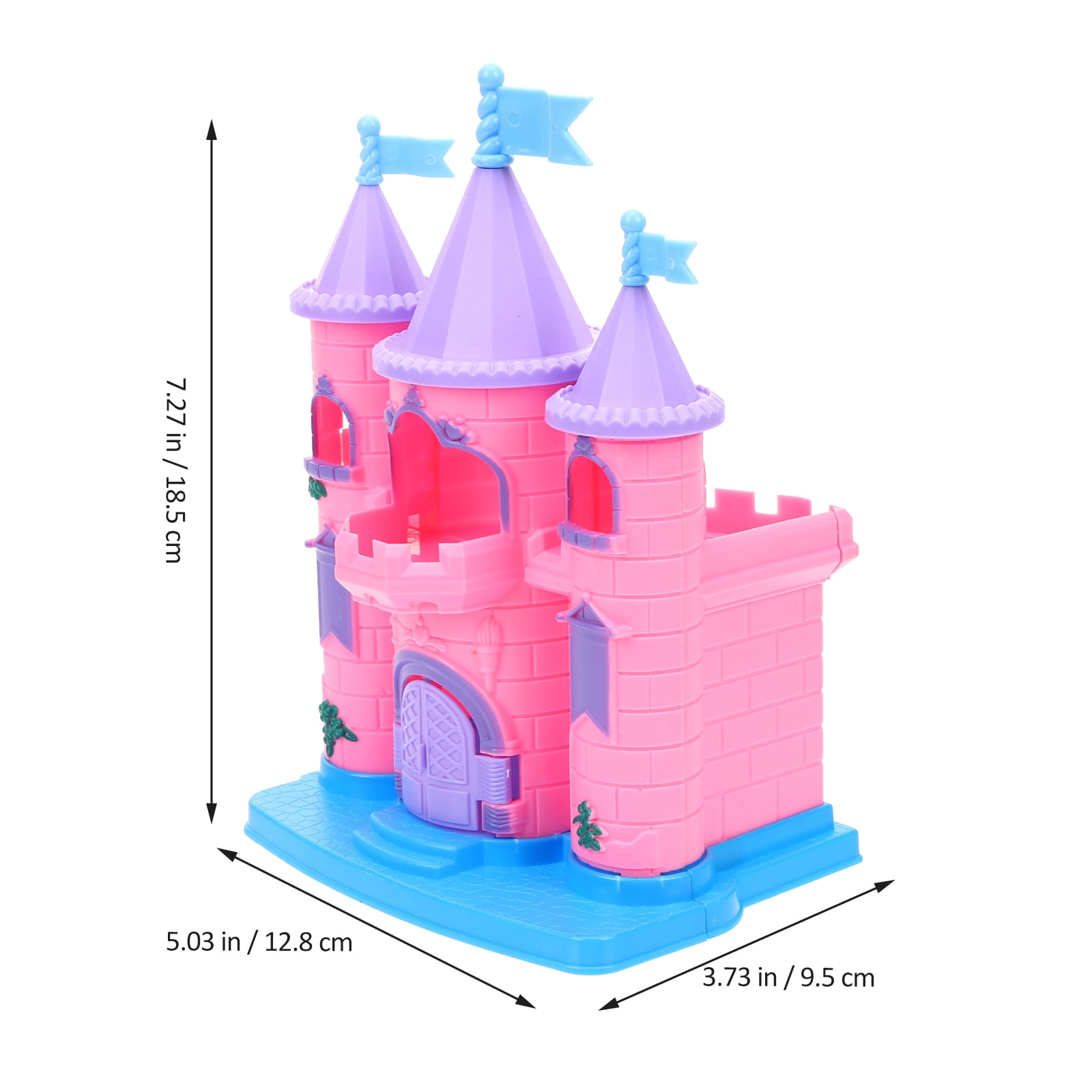 2Pcs Mini Landscape Castle Plastic Castle Ornament Castle House