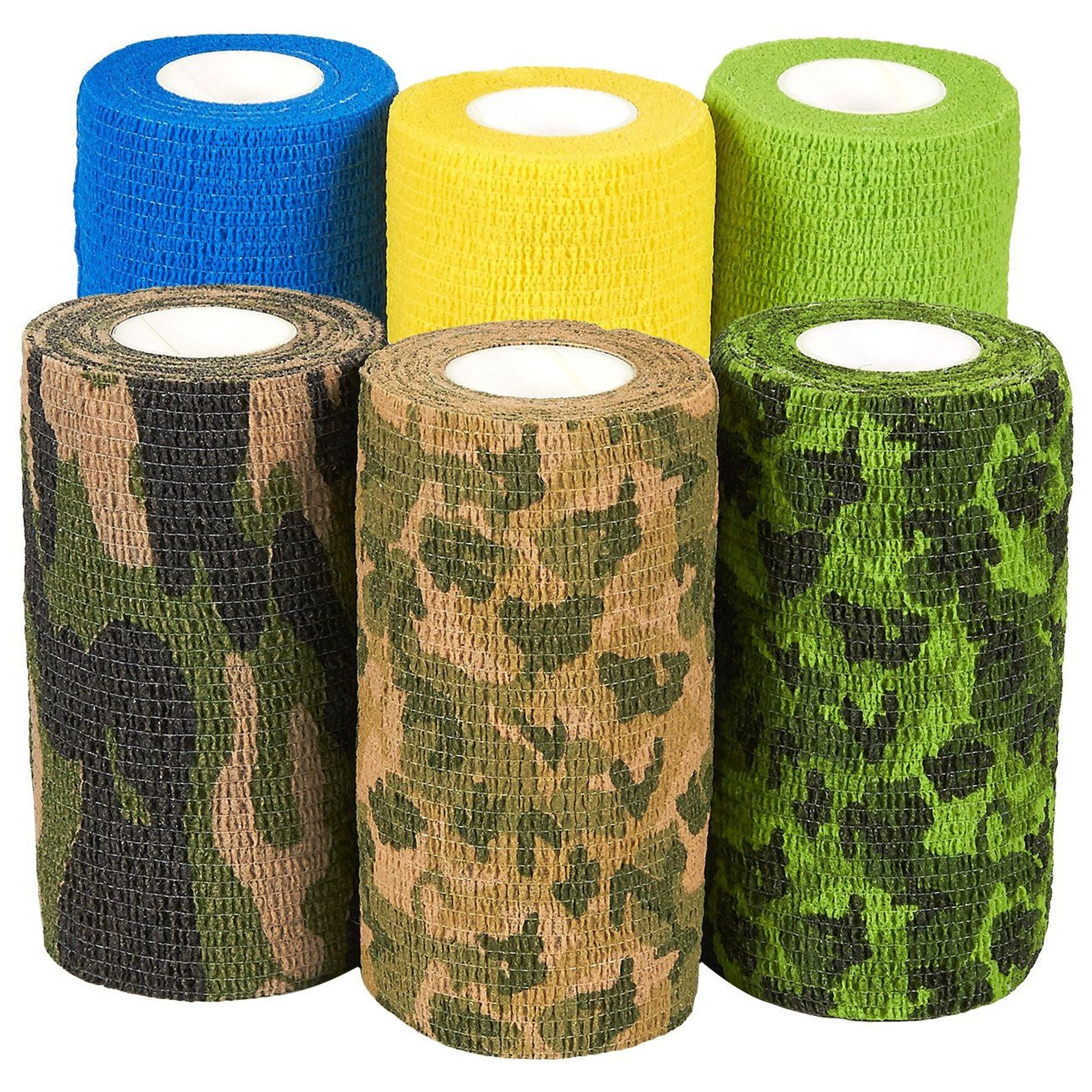 Self Adherent Wrap 6 Pack of Camo Cohesive Bandage Medical Vet Tape