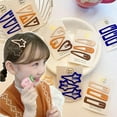 thumbnail image 3 of 3 Pcs/set Children Frosted Simplicity Hairpins For Girls Star Oval Triangle Square Hair Clips For Kids Snap Hair Clips Hairpins, 3 of 5