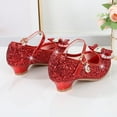 thumbnail image 6 of Girls Dress Shoes Mary Jane Wedding Party Shoes Glitter Bridesmaids Princess Heels (Toddler/Little Kid/Big Kid), 6 of 8