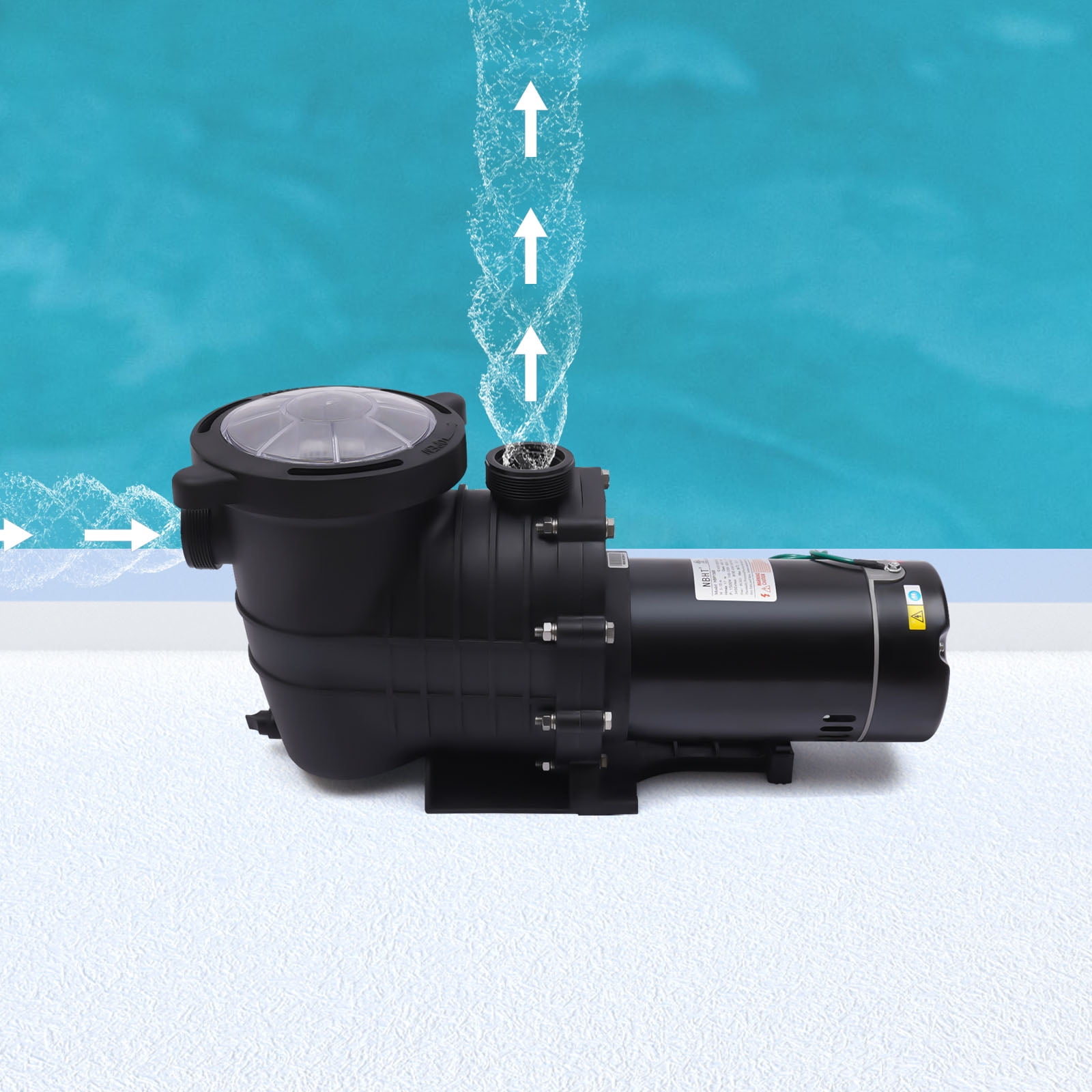 TFCFL 1.5HP/2HP Pool Pump Inground Pool Pump Swimming Pool Pumps for Clean Swimming Pool Water
