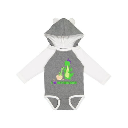 

Inktastic I Love My Big Bro Gift Baby Boy or Baby Girl Long Sleeve Bodysuit