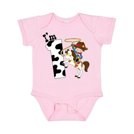 

Inktastic I m One-cowboy Riding Horse Birthday Gift Baby Boy Bodysuit
