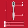 thumbnail image 3 of Hyper Tough 3/8-Inch Drive Pear Head Ratchet, 3 of 11