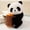 Stump Style, variant on 25cm/9.84in 4-Style Panda Plush Toys - Bamboo Stump, Leaf, Pillow & Regular Designs, Soft Polyester Stuffed Animals for Halloween, Christmas, Easter, Birthday Gifts (0+ Age, White)