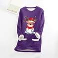 thumbnail image 4 of WEAIXIMIUNG Sweatshirts Courts pour Femmes Grande Taille Pull Thermique à Manches Longues Col Rond avec Poche, 4 of 5