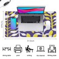 thumbnail image 5 of Long Mouse Pads for Desk,Purple Leaf Pattern Desk Mats on Top Of Desks, Desk Mouse Pad Extra Large with 3mm Non-Slip Base and Stitched Edge for Gaming,Office,Work,Home 31.5"x15.7", 5 of 6