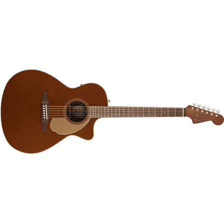 Fender Newporter Player Model Electric Acoustic Guitar in Rustic Copper -SO