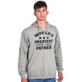 thumbnail image 4 of Worlds Greatest Farter Father Funny Men's Big & Tall Graphic Zip Up Hoodie Brisco Brands 5X, 4 of 5