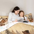 thumbnail image 4 of Manfei Winter King Size Comforter Sets Christmas Comforters King Size, Peach Pink 3-Pieces 1 Comforter and 2 Pillowcases, Xmas Reversible, 4 of 6