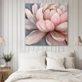 thumbnail image 4 of Pink Flowers Wall Art Painting on Canvas, Spring Country Pastoral Botanical Floral Canvas Art Home Prints Wall Art Framed Modern Artwork for Living Room Bedroom Wall Decor 12x12in, 4 of 9
