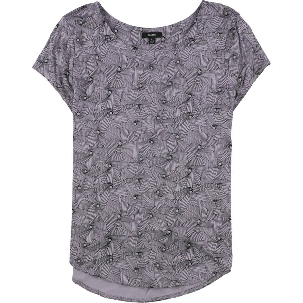 Camiseta básica Alfani para mujer con mangas de ángel, Púrpura, X-Large