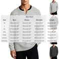thumbnail image 2 of CFLVAEK Striped Sweatshirts for Men Big and Tall Notch V Neck Pullovers Fashion Fall Long Sleeve Sweatshirt White XXXL, 2 of 6