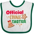 thumbnail image 3 of Inktastic Christmas Official Cookie Taster with Bell and Star Cookie Boys or Girls Baby Bib, 3 of 4