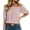 Pink-TOPS, variant on Womens Off Shoulder Puff Short Sleeve Polka Dot Blouses Boho Printed Loose Fit Flowy Shirts Vacation Summer Lightweight Relaxed Tops Pink M