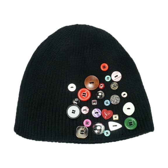 IDALL Mens Hats,Beret Hats Men And Women Outdoor Knitted Warm Hat Colorful Buttons Fashion Knitted Hat Autumn And Winter Hat Newsboy Cap A