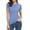 Light Blue, variant on Breezora Essential Stretch Cotton Tee Women's Classic Crew Neck Short Sleeve Casual Top L Size Coffee