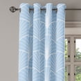 thumbnail image 2 of Ambesonne Art Deco Grommet Curtain, Blue Geometric Circles, 50"x120", Pale Blue and White, 2 of 5