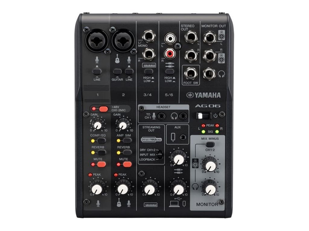 Yamaha AG06MK2BK 6 Ch Mixer And Usb Interface