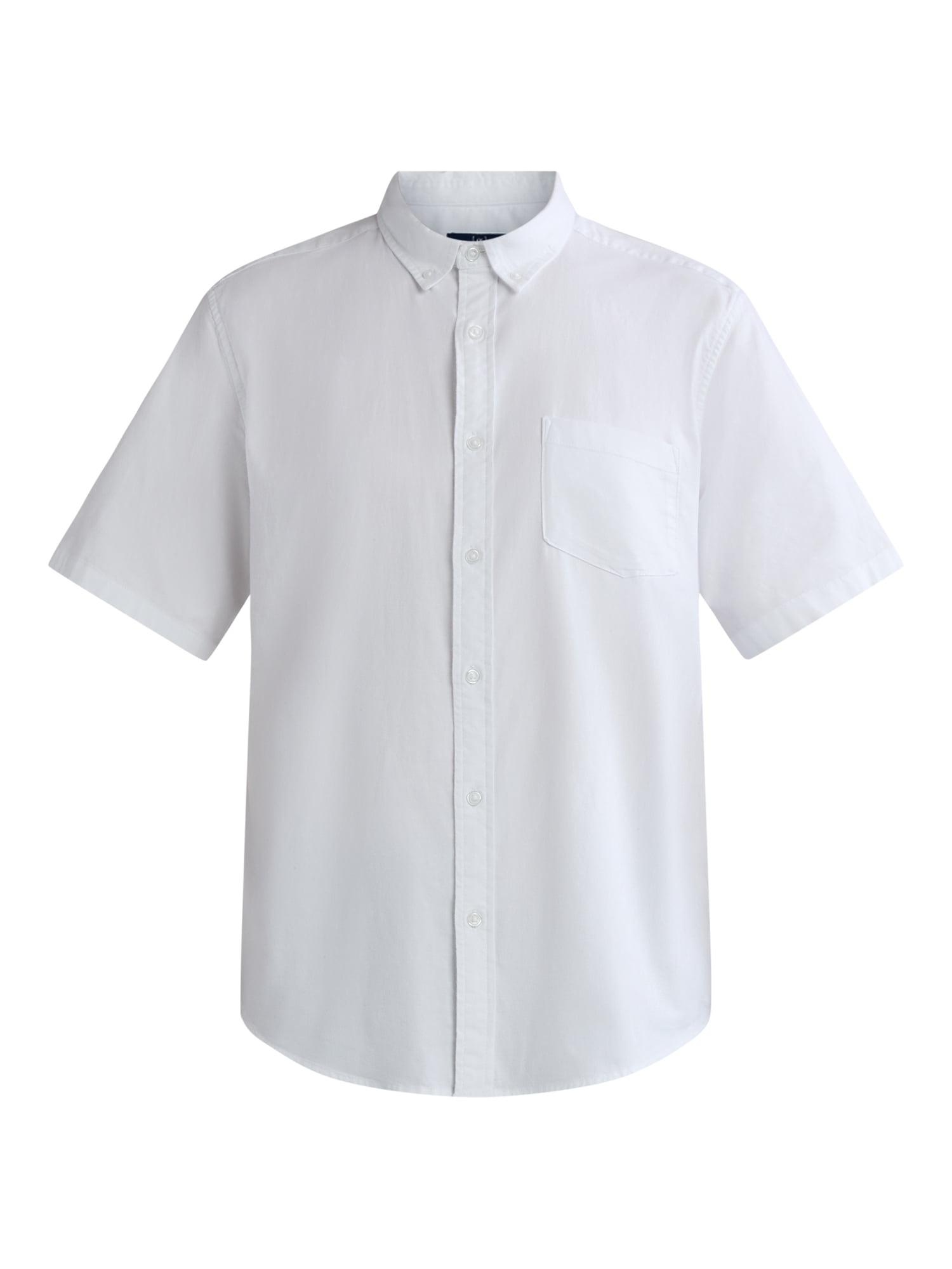 George Men's & Big Men's Classic Fit Short Sleeve Button-Up Poplin Shirt, Sizes S-3XL