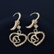 thumbnail image 5 of 1 par de pendientes de circonita para mujer, sencillos, con forma de corazón, huecos, colgantes, pendientes, joyería decorativa (dorado), 5 of 5