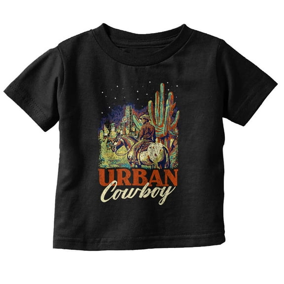 Cool Western Desert Urban Cowboy Toddler Boy Girl T Shirt Infant Toddler Brisco Brands 6M
