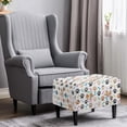 thumbnail image 2 of Xixirimido Cute Corgi Bone Paw Pattern Stretch Ottoman Cover Rectangle Footstool Slipcover Storage Stool Protector Nonslip Footrest Ottoman Cover with Elastic Bottom, Large, 2 of 7