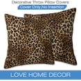 thumbnail image 3 of Throw Pillow Covers Leopard Pattern Pillow Covers 20x20 Inch Set of 2 Animal Print Throw Pillows Decorative Pillow Cases Cushion Covers for Bedroom Livingroom Sofa Farm House, 3 of 5
