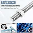 thumbnail image 4 of Uxcell Fully Threaded Rod M24 x 250 3mm Pitch 304 Stainless Steel With Screw Nuts 2Pcs, 4 of 5