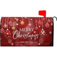 thumbnail image 1 of Cubierta de buzón de feliz Navidad, tamaño estándar, 18" x 21", cubiertas de buzón de feliz año nuevo, envolturas de buzón de Navidad de invierno, cubierta de buzón de correo, envoltura de buzón,, 1 of 8