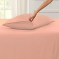 thumbnail image 2 of Split Top California King Adjustable Flex Top California King Size 100% Egyptian Cotton, Solid Peach, 800 Thread Count, 12 inch Deep Pocket, 28" Split Top Sheets Bed 4 Piece Sheet Set, 2 of 6