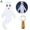 thumbnail image 3 of PULLIMORE 43" Halloween Easter Ghost Windsocks Flag with Multicolour Light string, Super Large Halloween Ghost Hanging Decorations Funny Expression Decor Party Supplies (Style A), 3 of 10