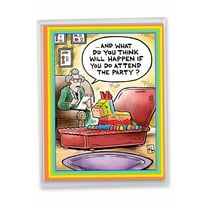 NobleWorks Jumbo Funny Birthday Greeting Card 8.5 x 11 Inch with Envelope (1 Pack) Oversize Jumbo Bday Pinata Therapy J9325BDG