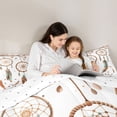thumbnail image 4 of Homewish Dreamy Boho Dreamcatcher Twin Comforter Sets,Watercolor Feathers Bedding Set,Reversible,2-Piece,1 Comforter and 1 Pillowcase, 4 of 7